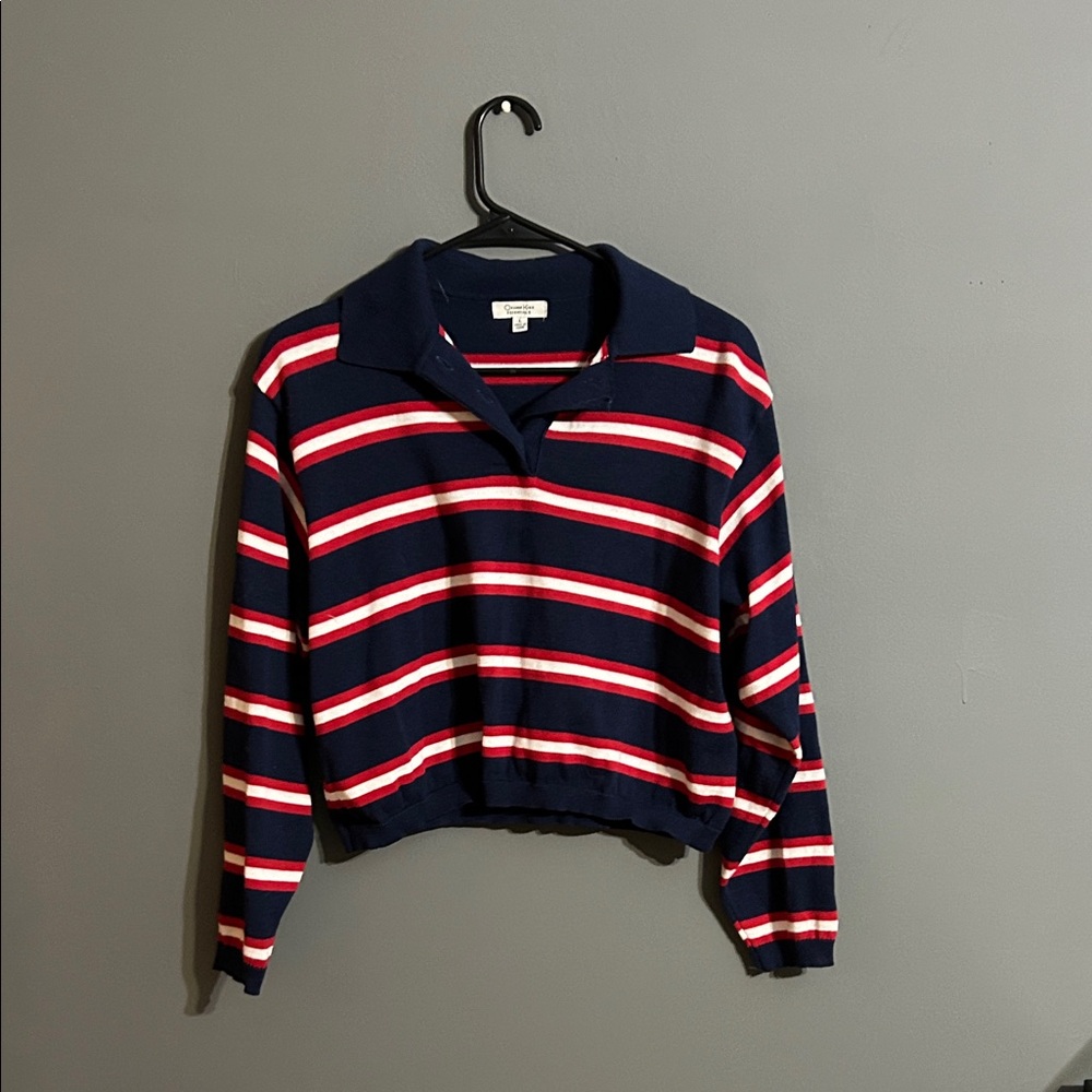 Navy Striped Sweater